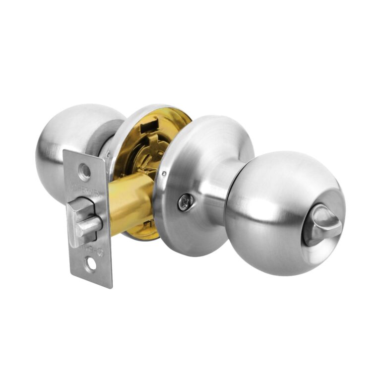 Cerradura tipo esfera  tubular  recamara  cromo  Hermex