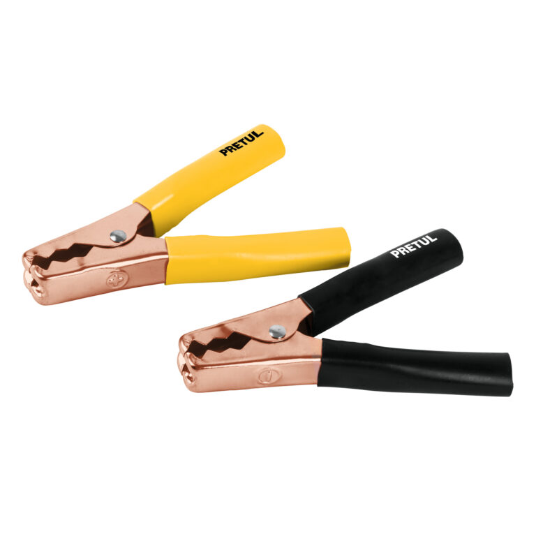 Caballete con 2 caimanes para cables pasa corriente  Pretul