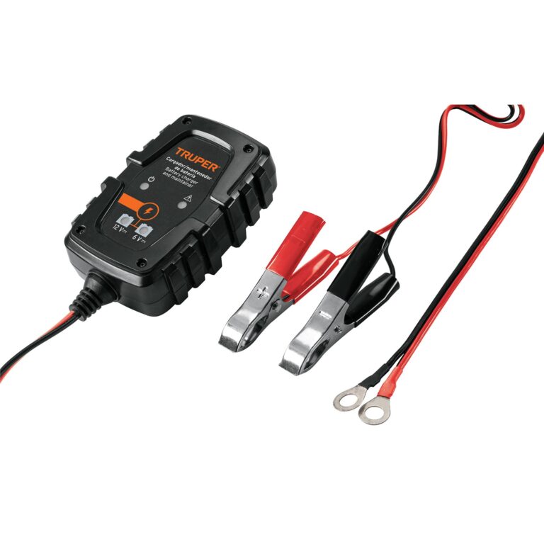 Cargador de 1 A para baterias de 6 y 12V  Truper