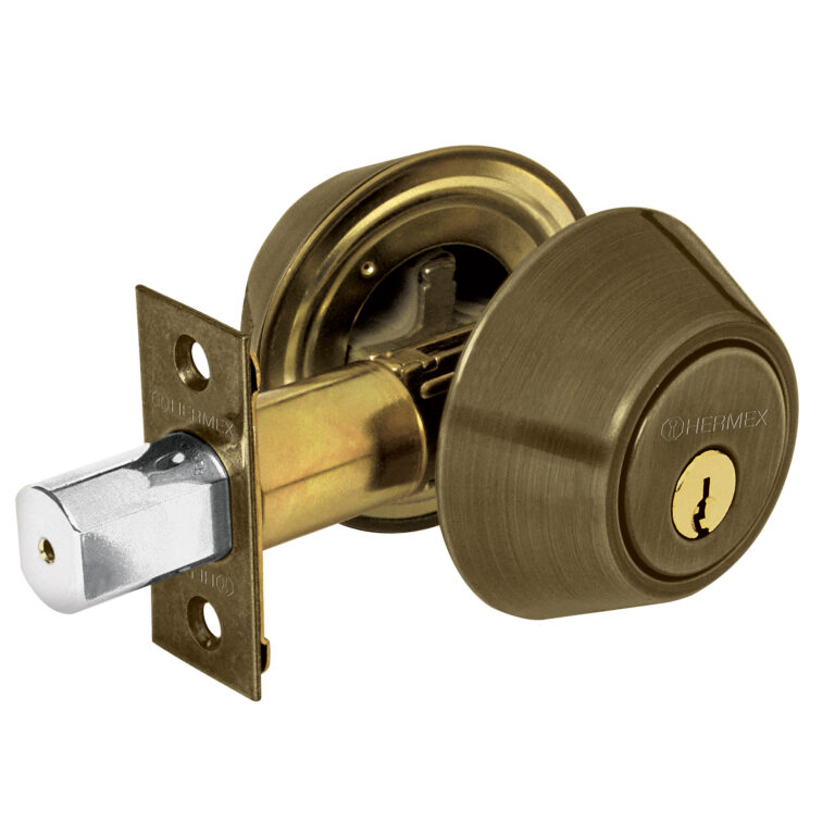 Cerrojo llave-llave laton antiguo  llave de puntos  Hermex
