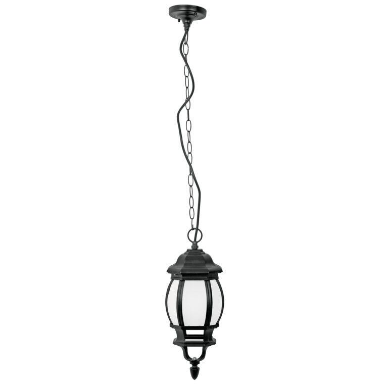 Arbotante de LED 8 W tipo farol colgante negro  Volteck