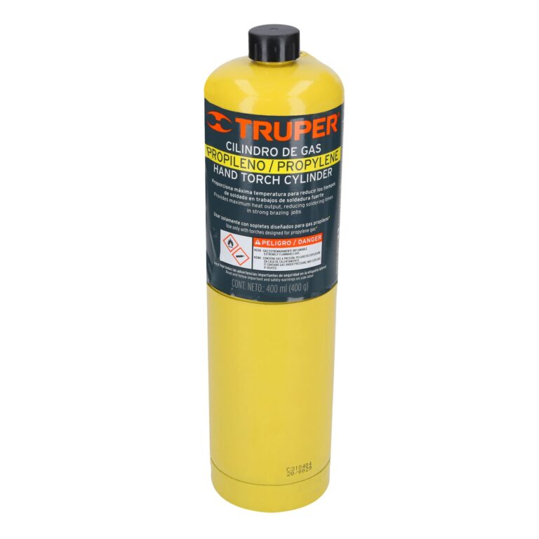 Cilindro de gas propileno de 400g  amarillo  Truper