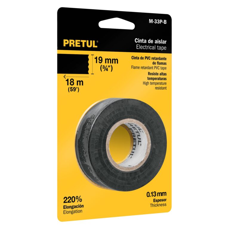 Cinta de aislar de 18 m x 19 mm  negra en blister  Pretul